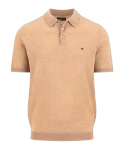 Heren polo beige