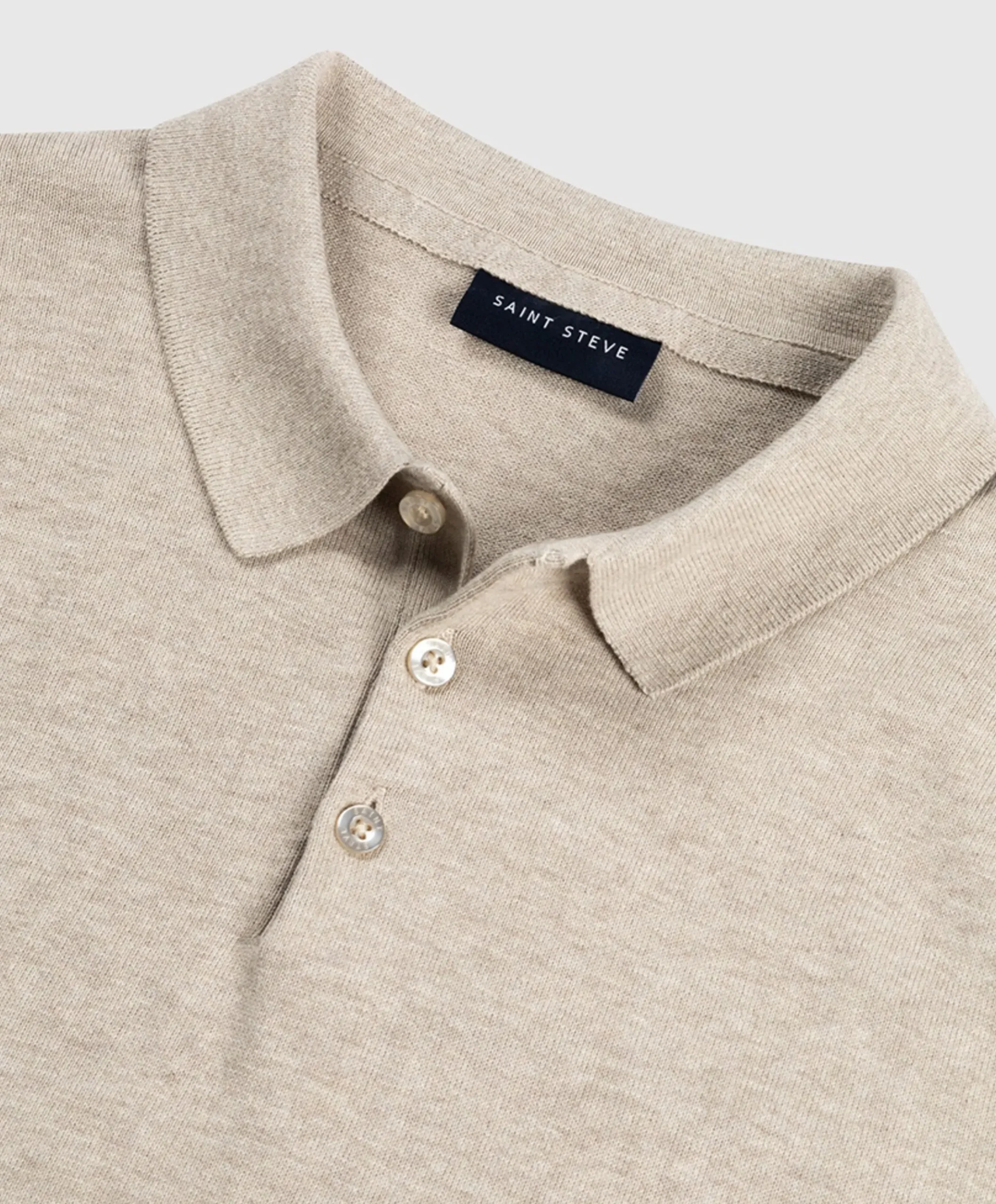 Heren polo beige
