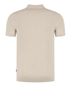 Heren polo beige