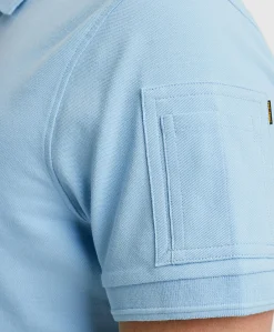 Heren polo blauw