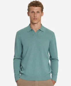 Heren polo blauw