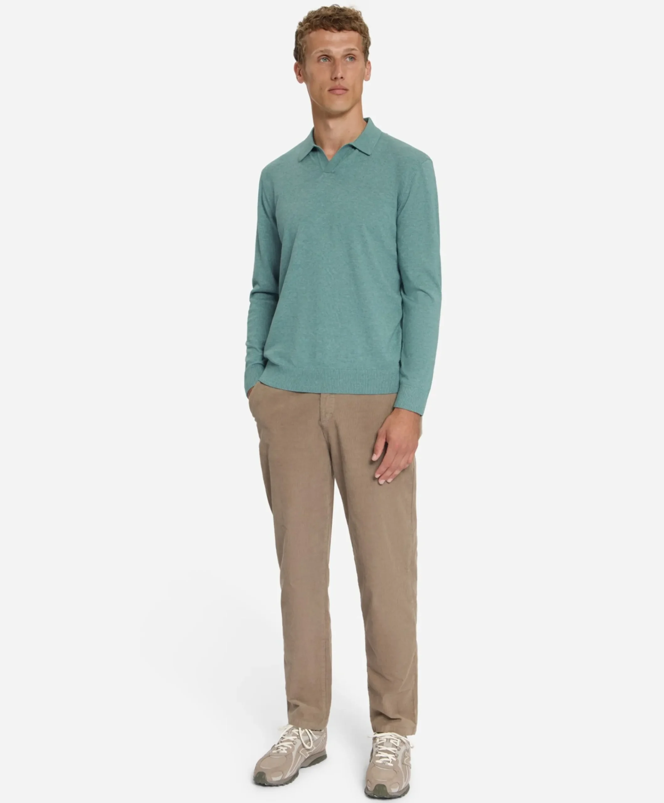 Heren polo blauw