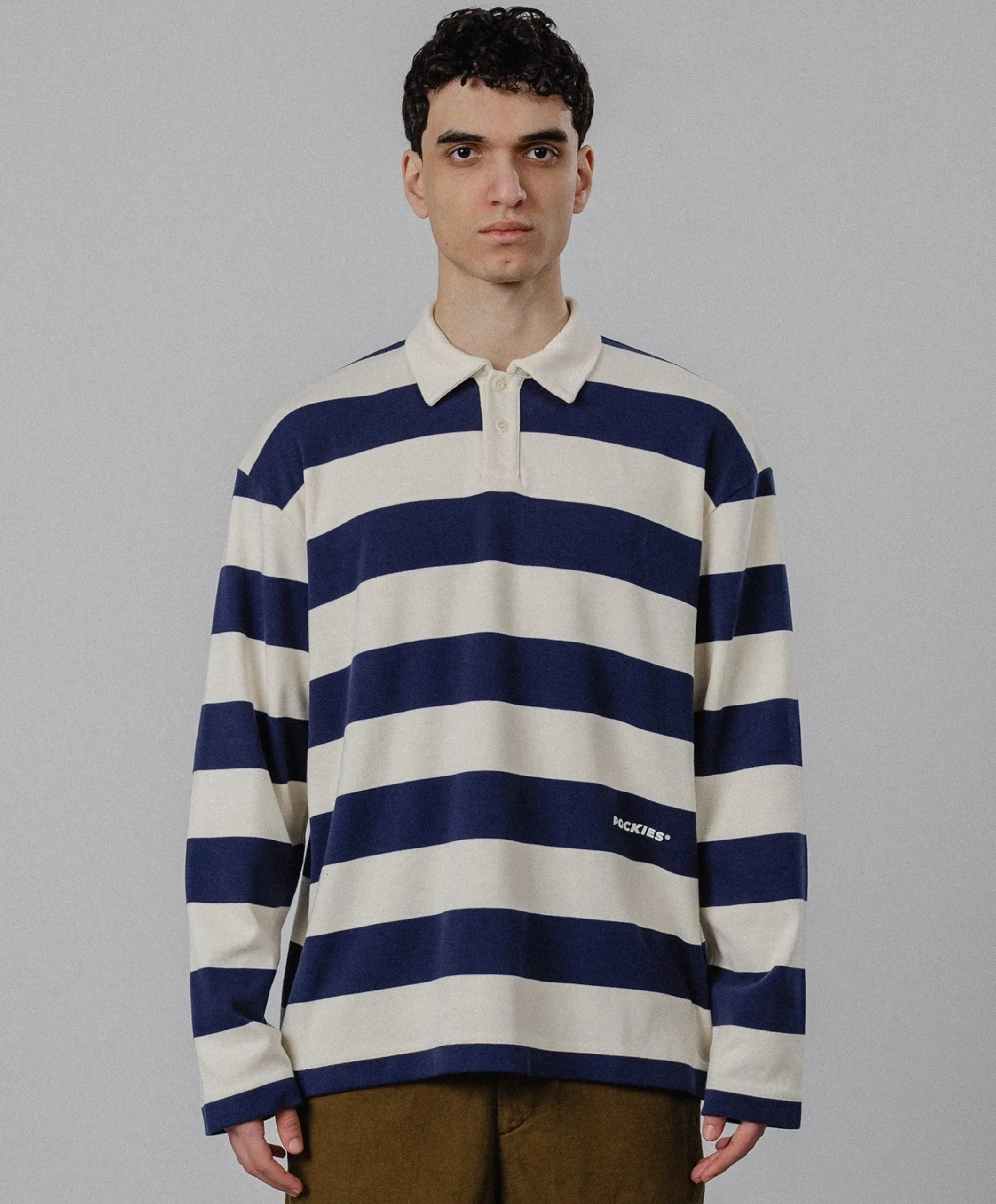 Heren polo blauw