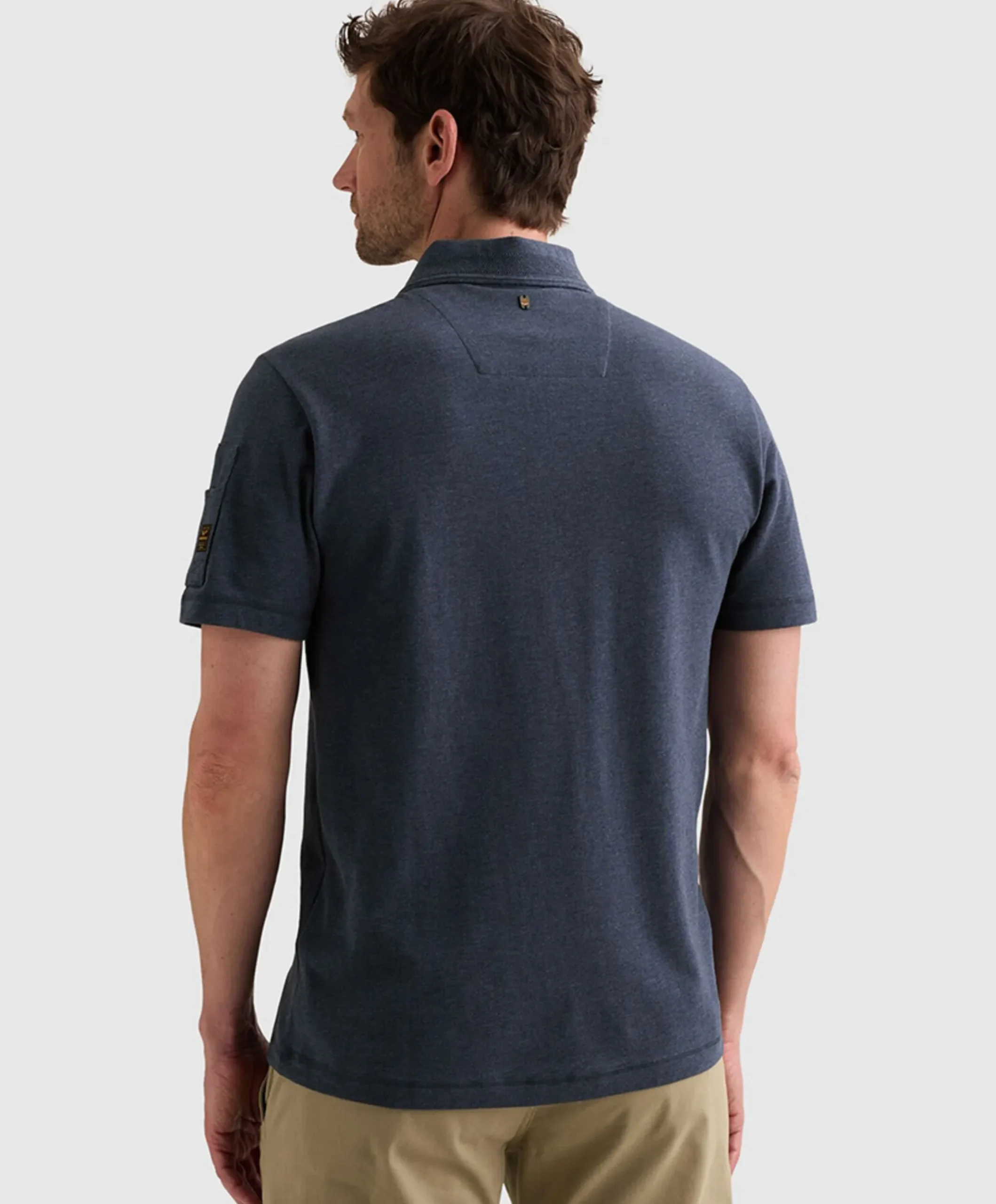 Heren polo blauw