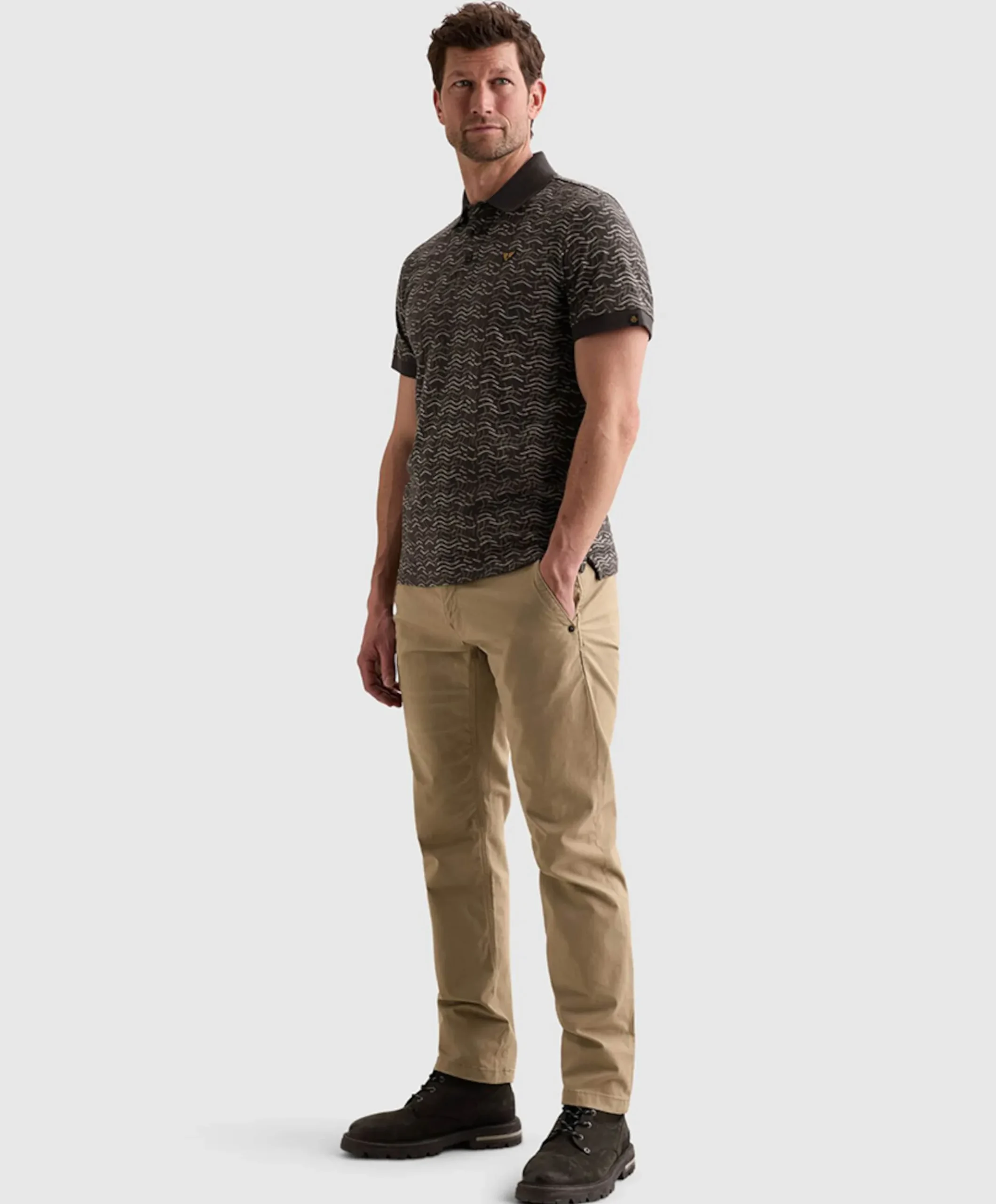 Heren polo blauw