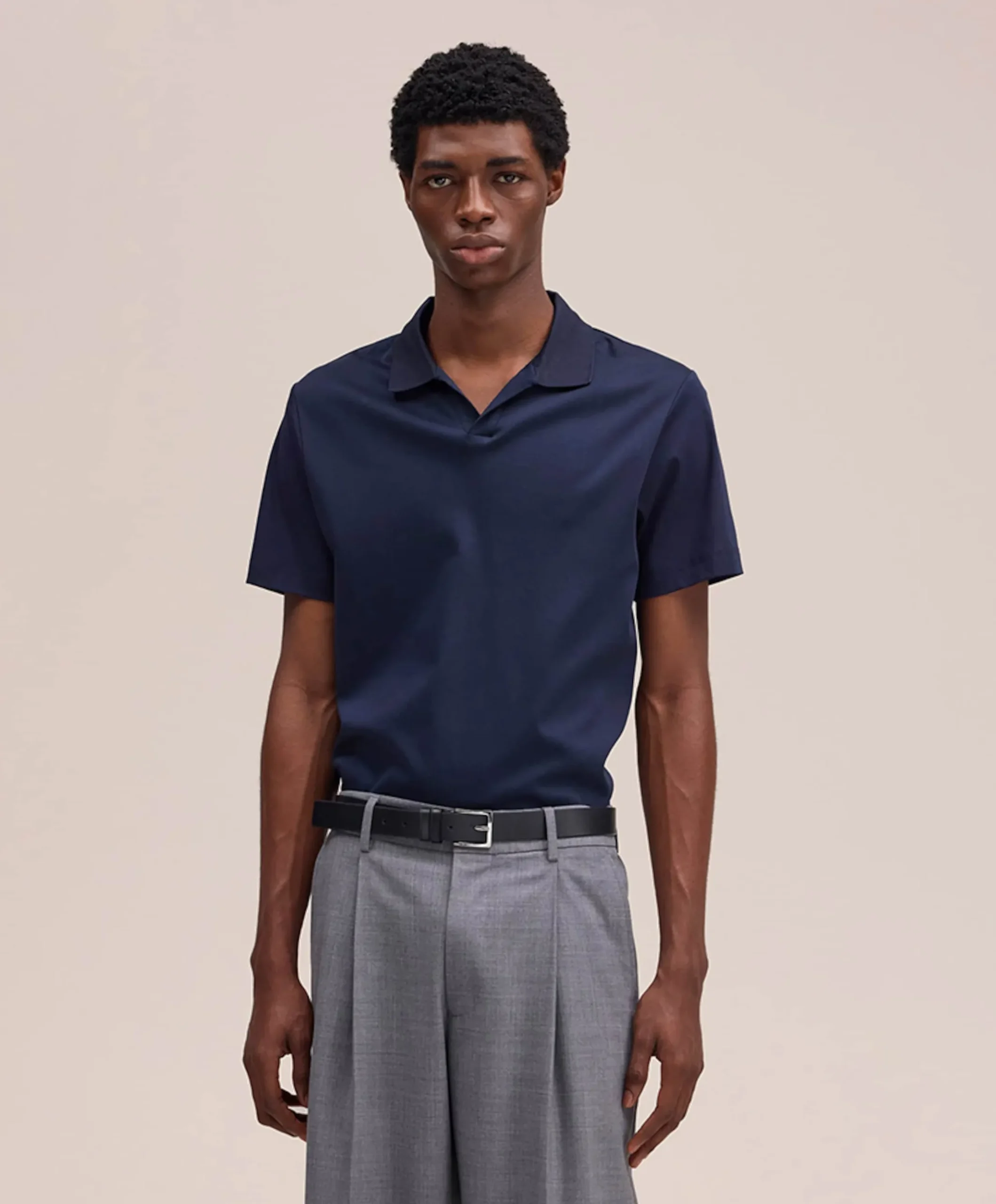 Heren polo blauw
