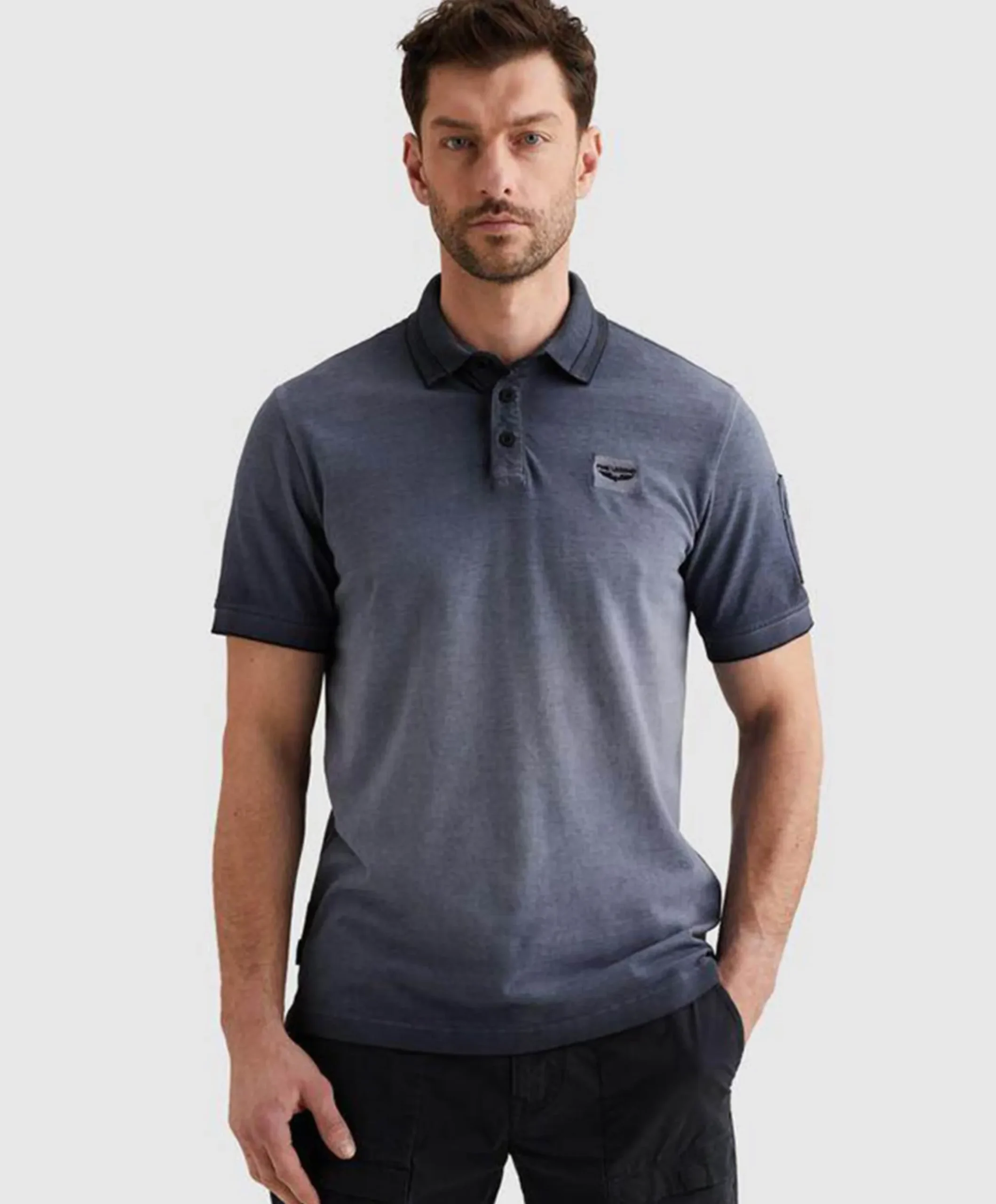 Heren polo blauw