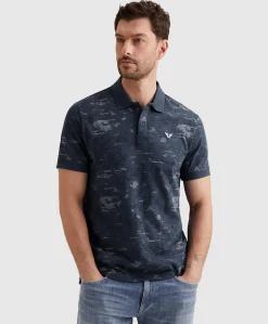 Heren polo blauw