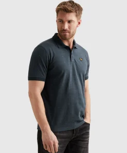 Heren polo blauw