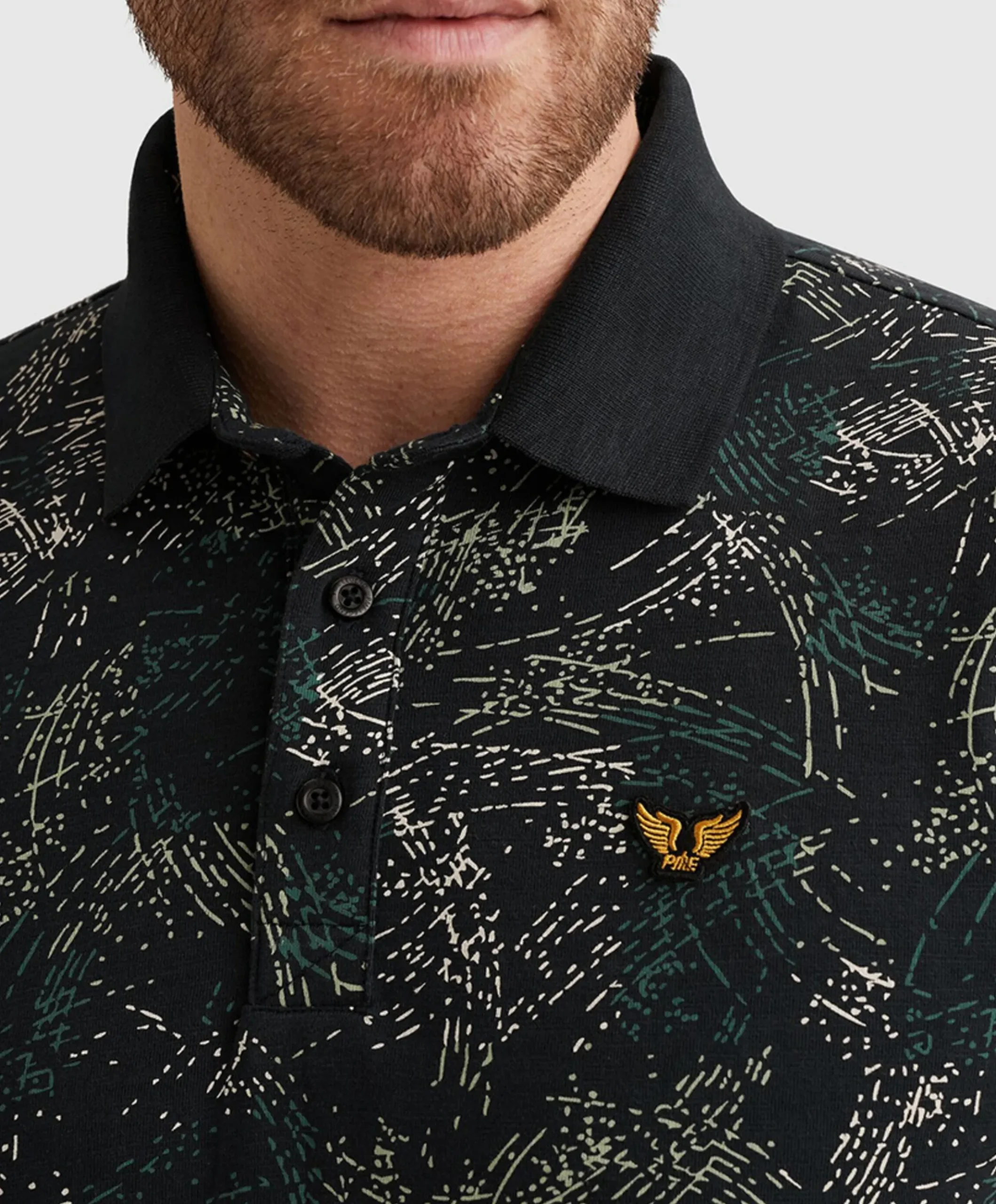 Heren polo blauw