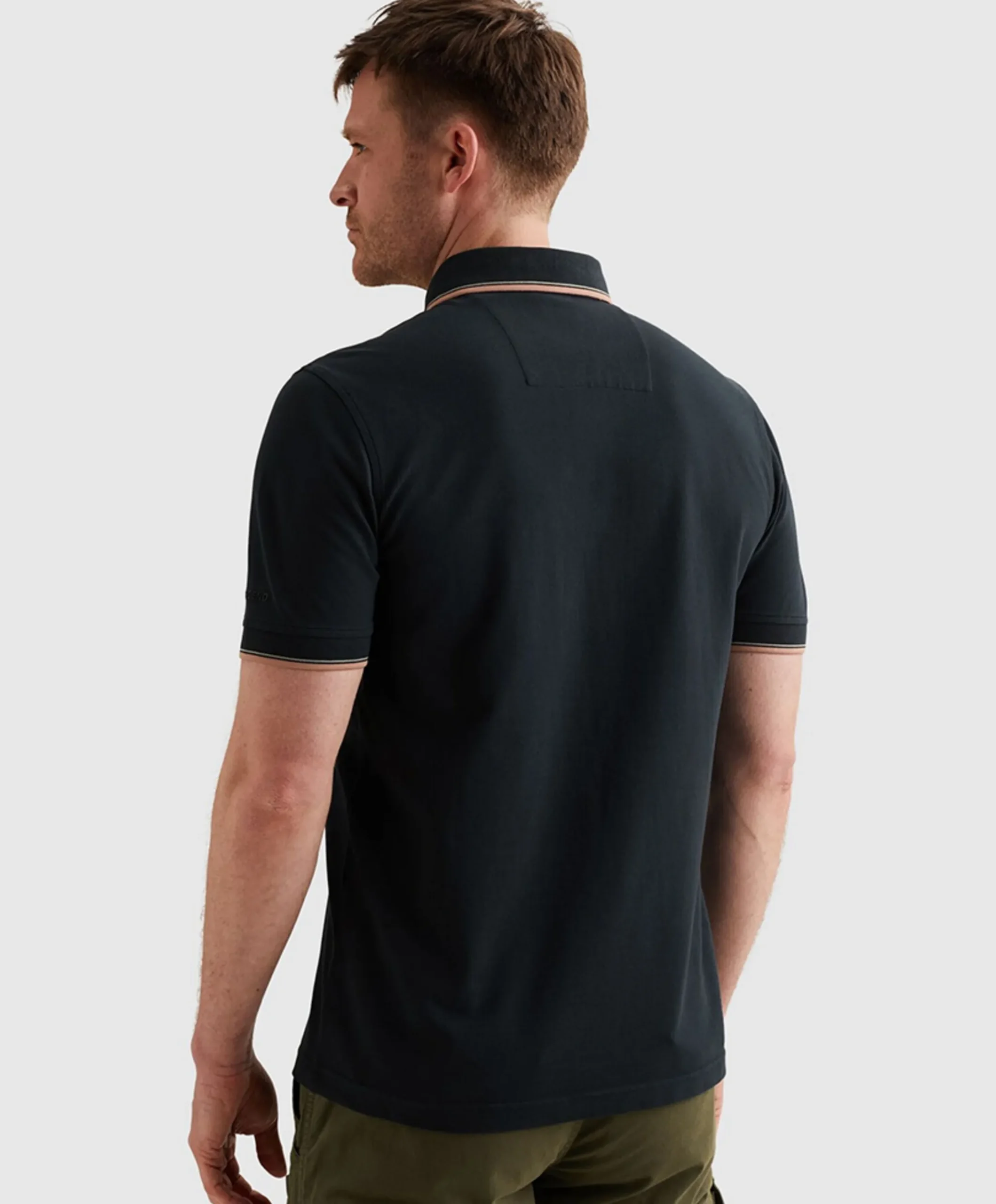 Heren polo blauw