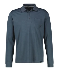 Heren polo blauw