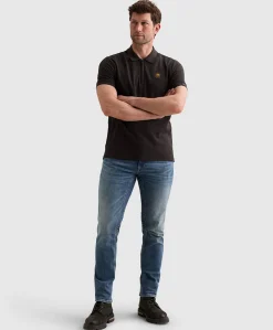 Heren polo blauw