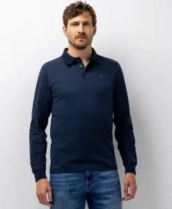 Heren polo blauw