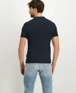 Heren polo blauw