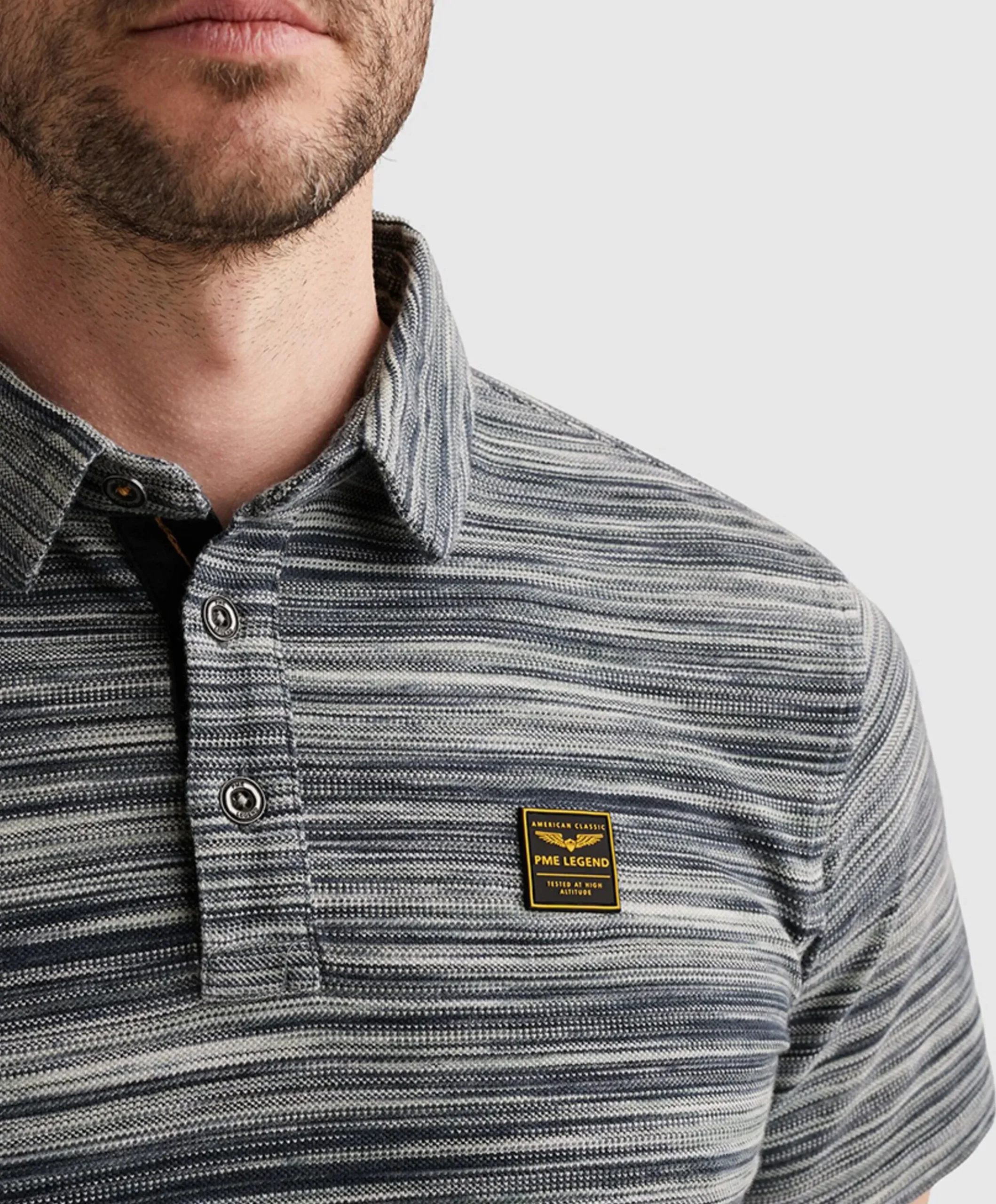 Heren polo blauw