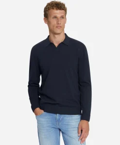 Heren polo blauw