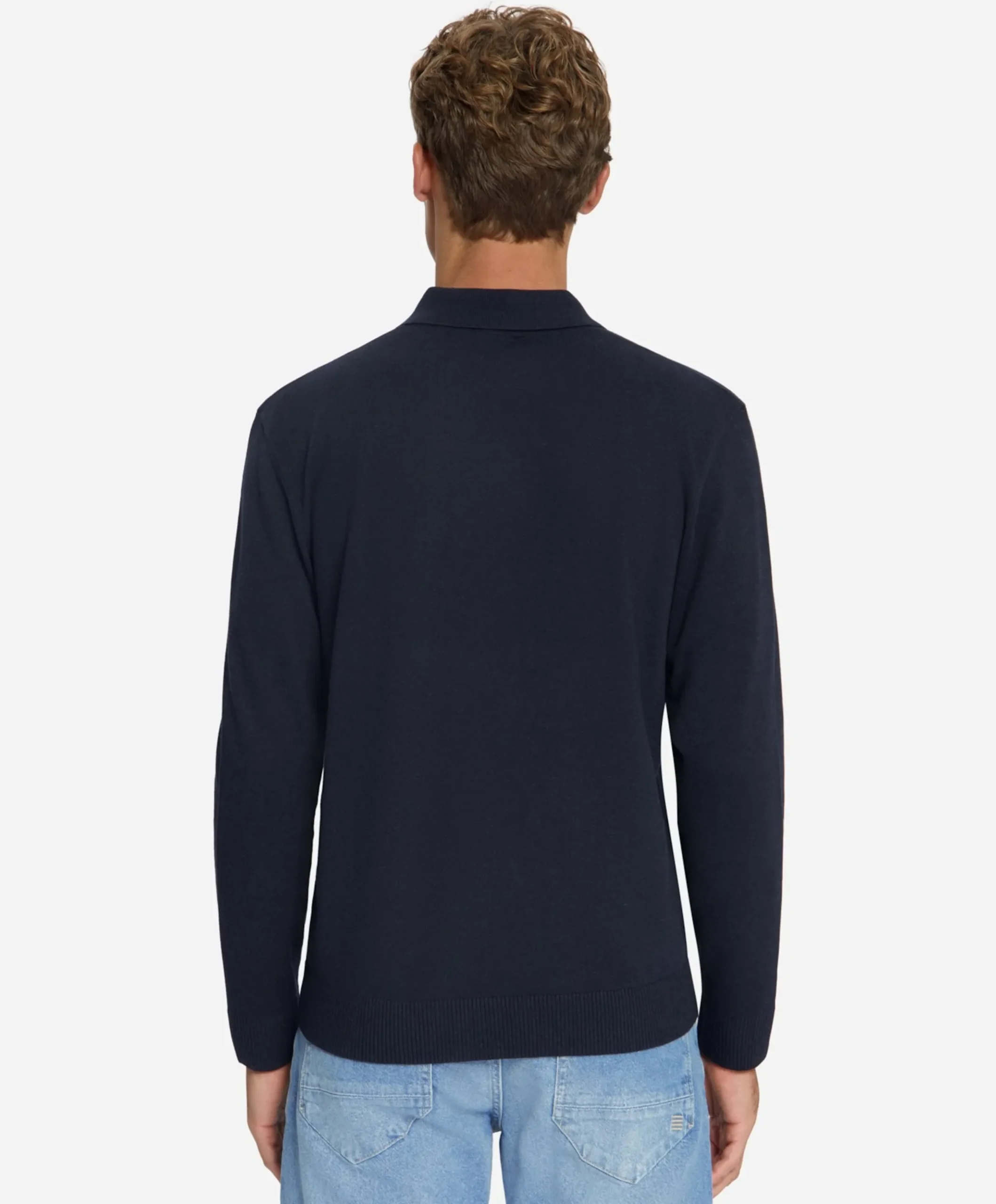Heren polo blauw