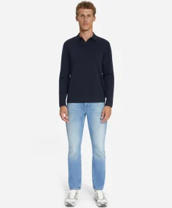 Heren polo blauw