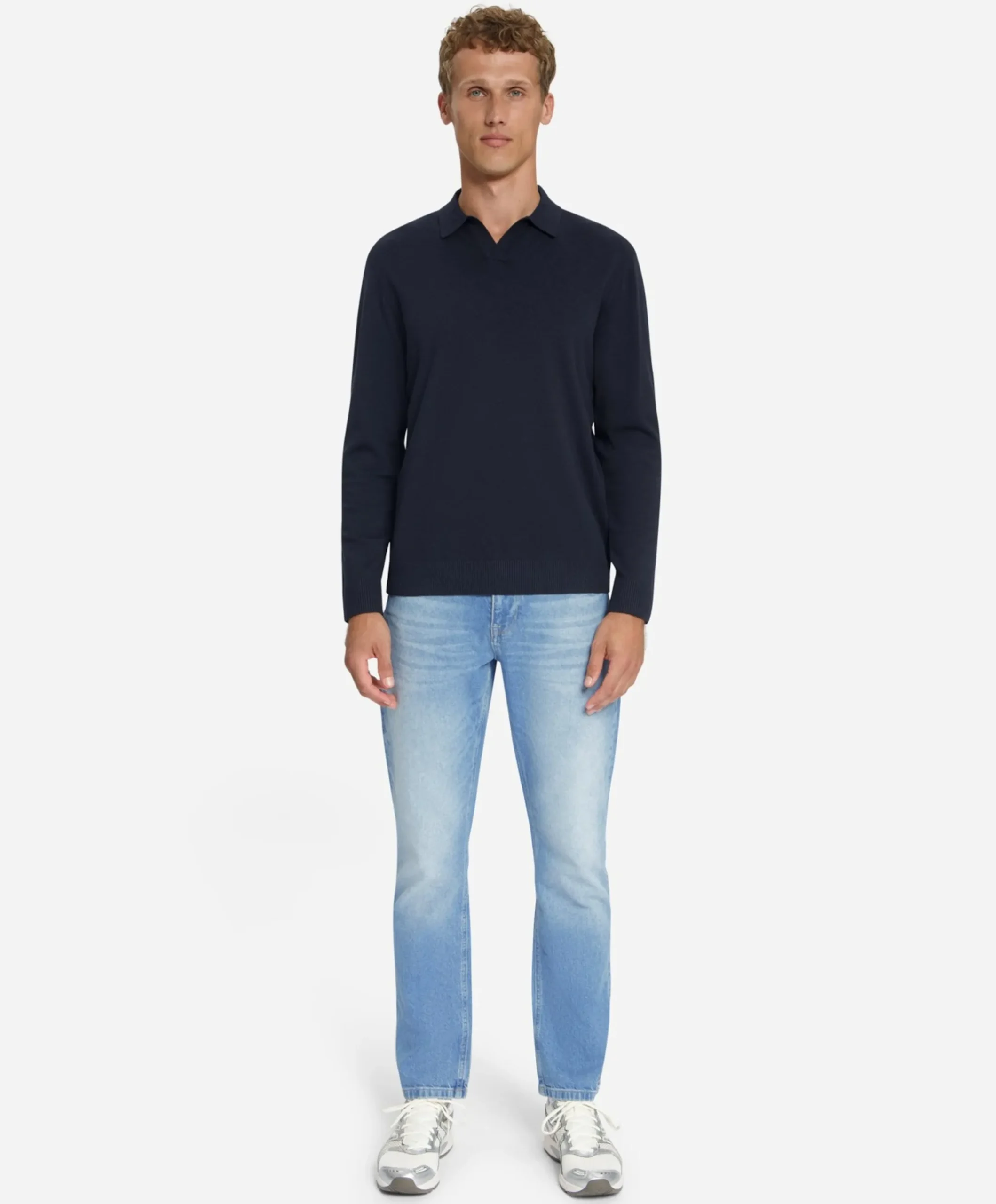 Heren polo blauw