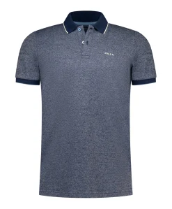 Heren polo blauw