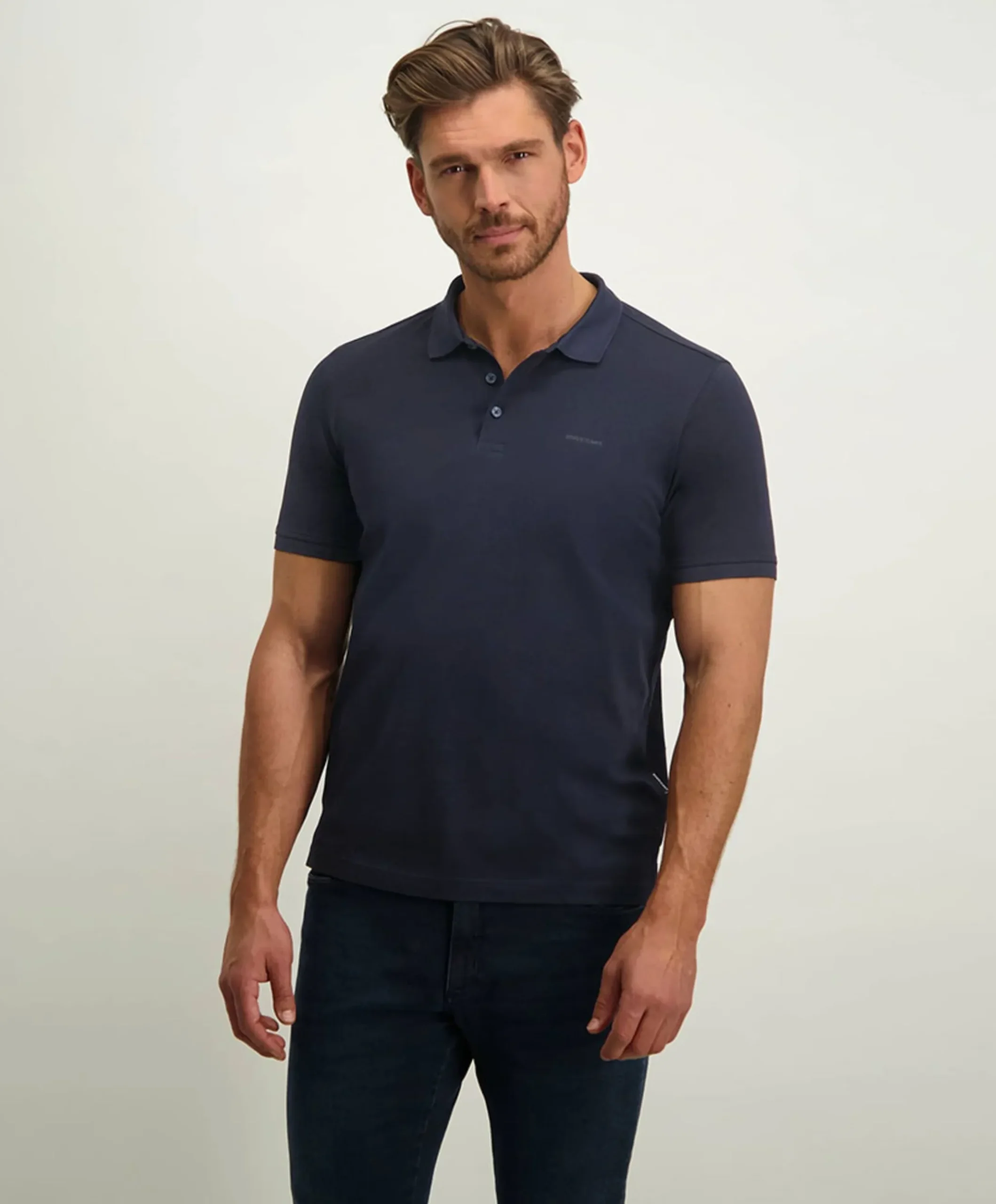 Heren polo blauw