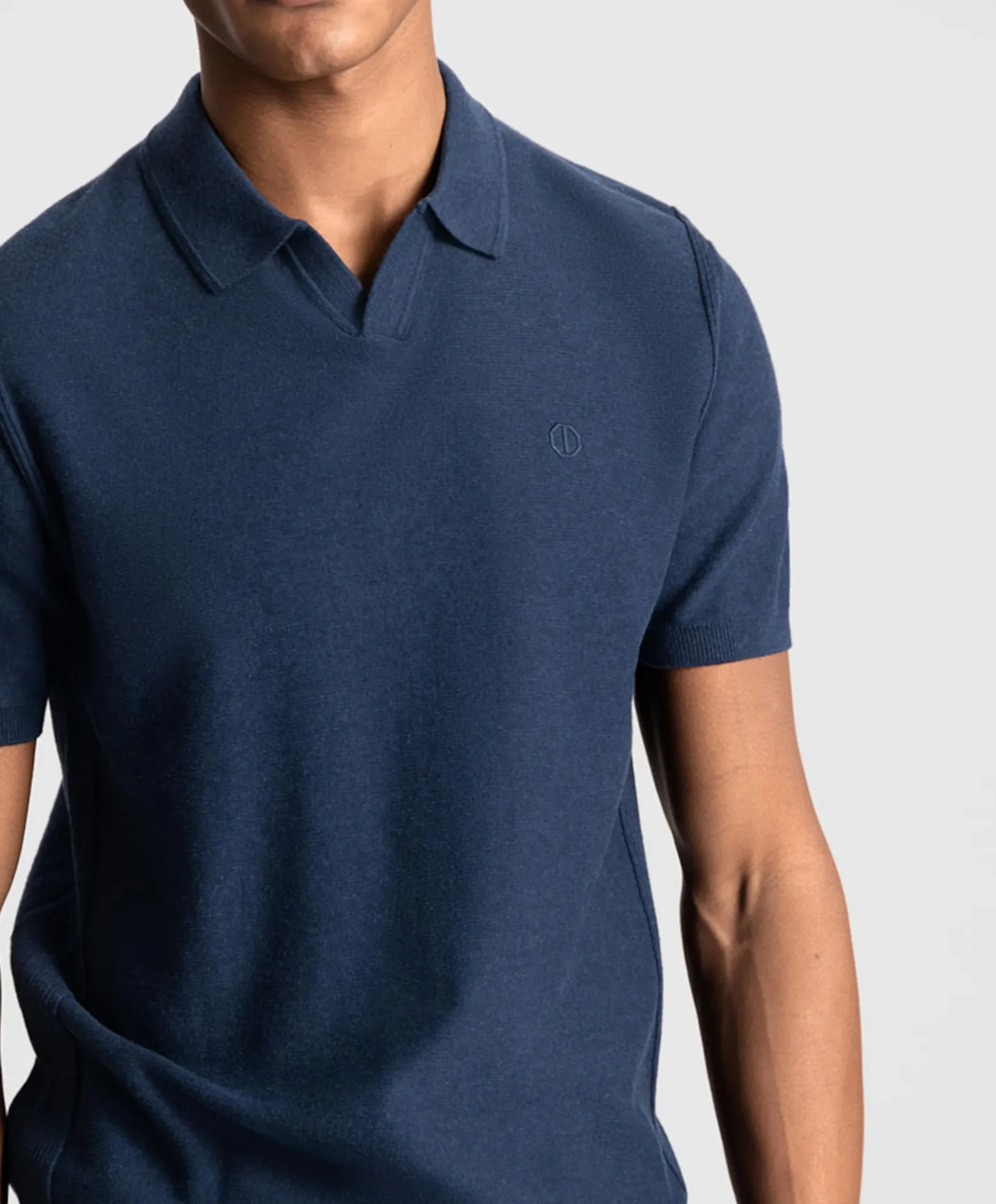 Heren polo blauw