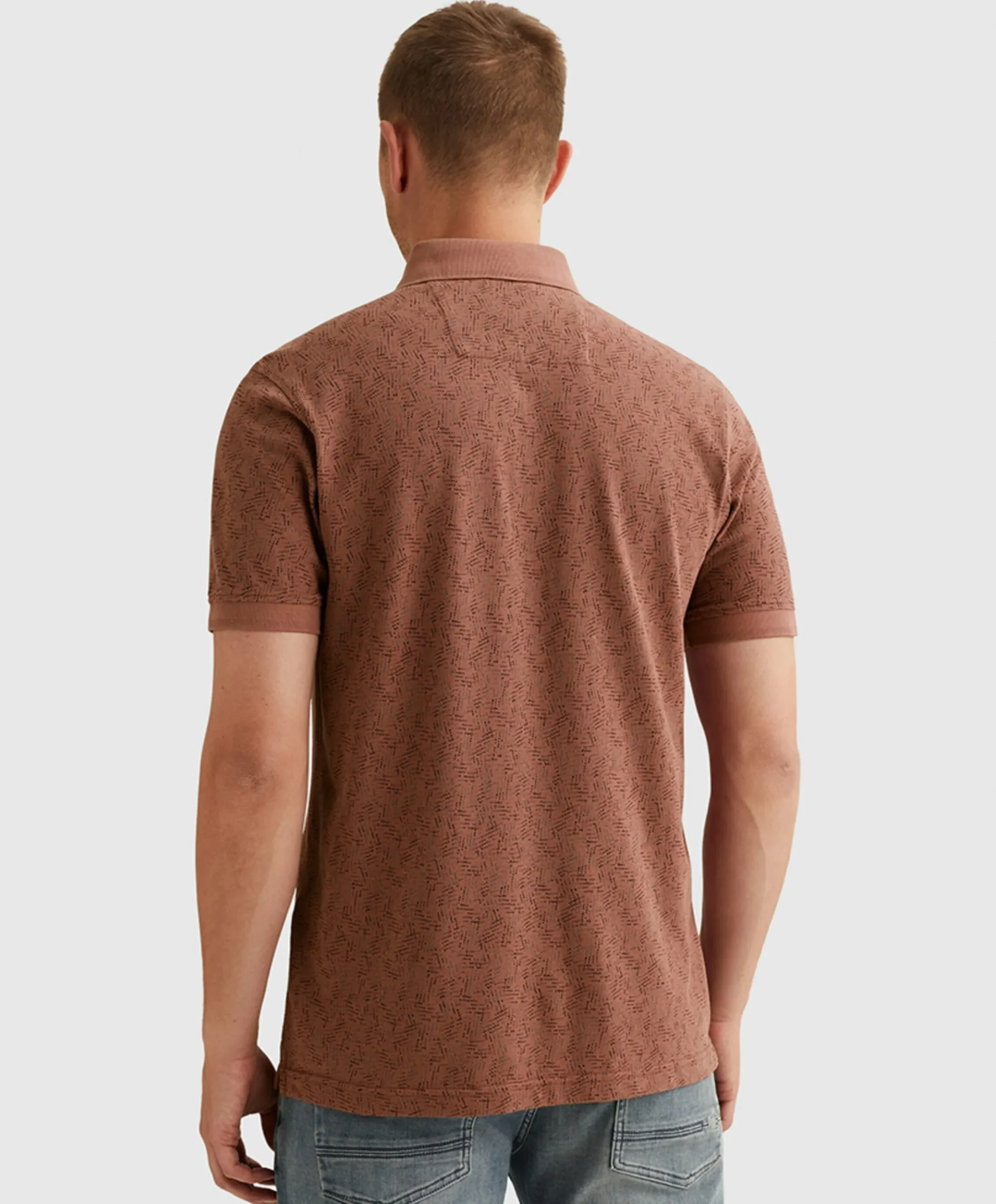 Heren polo bordeaux