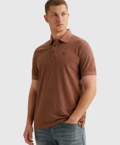 Heren polo bordeaux
