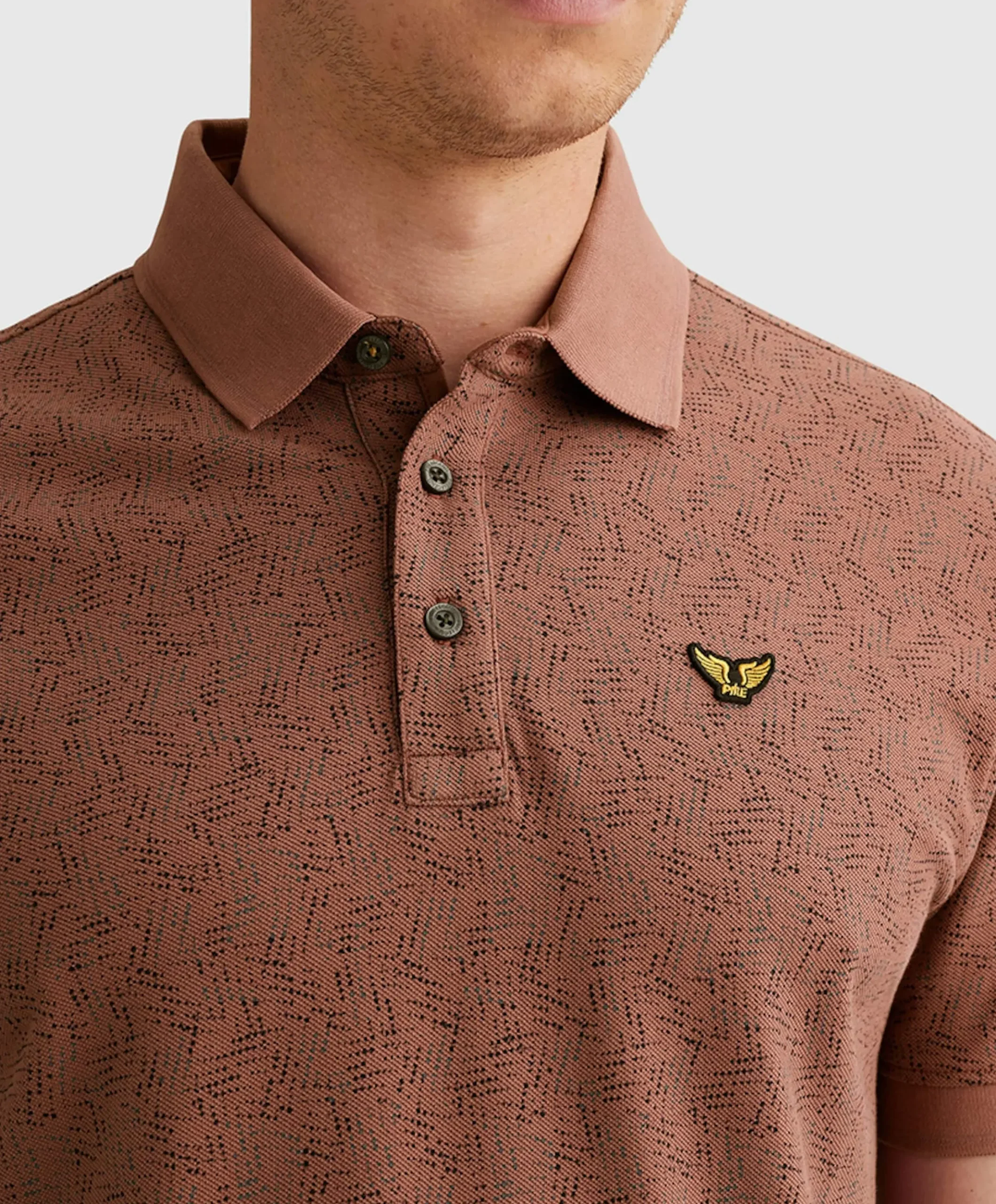 Heren polo bordeaux