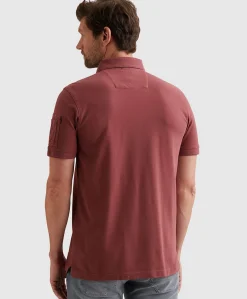 Heren polo bordeaux