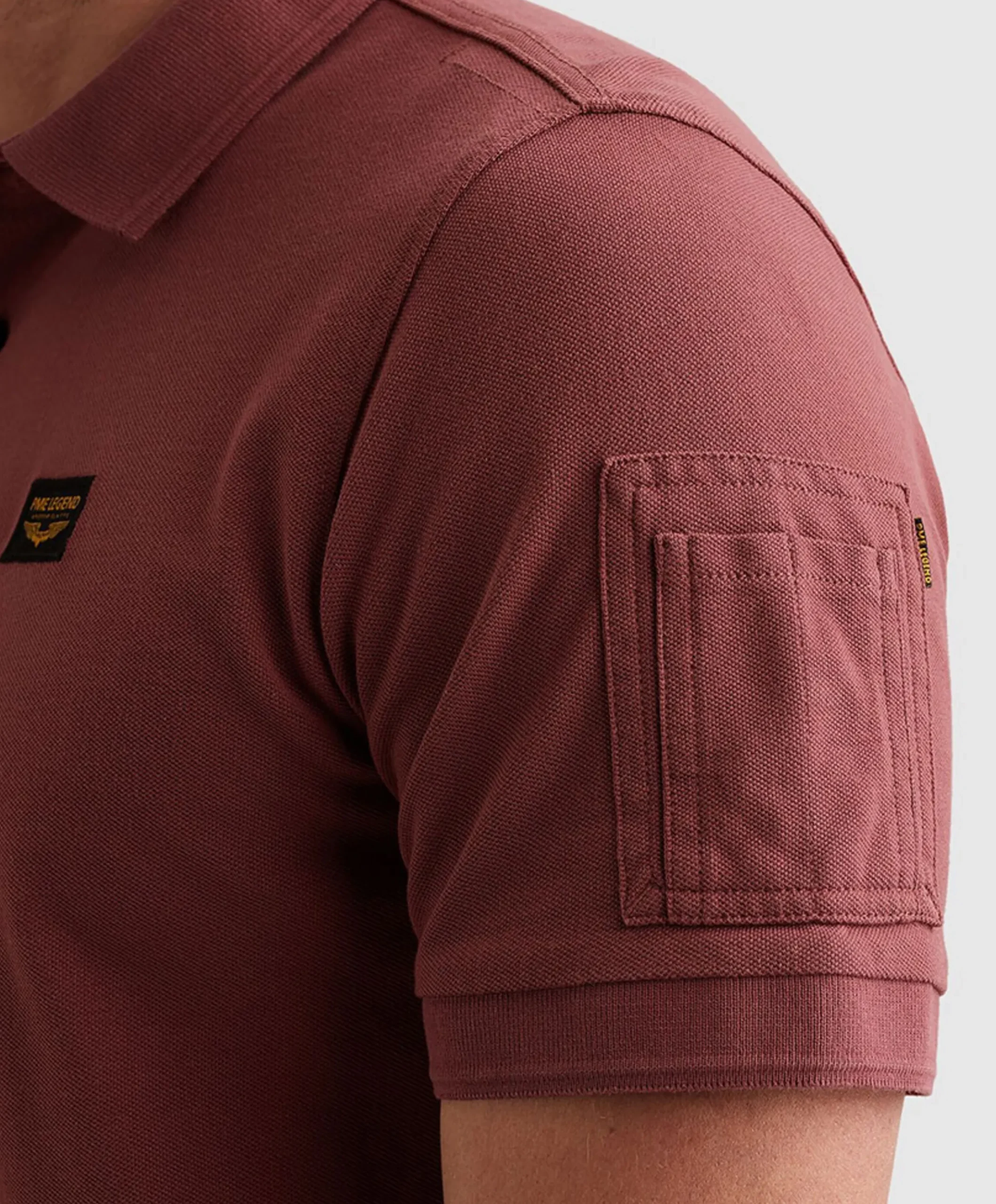 Heren polo bordeaux