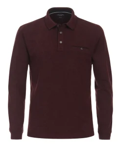 Heren polo bordeaux