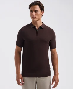 Heren polo bruin