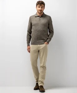 Heren polo bruin