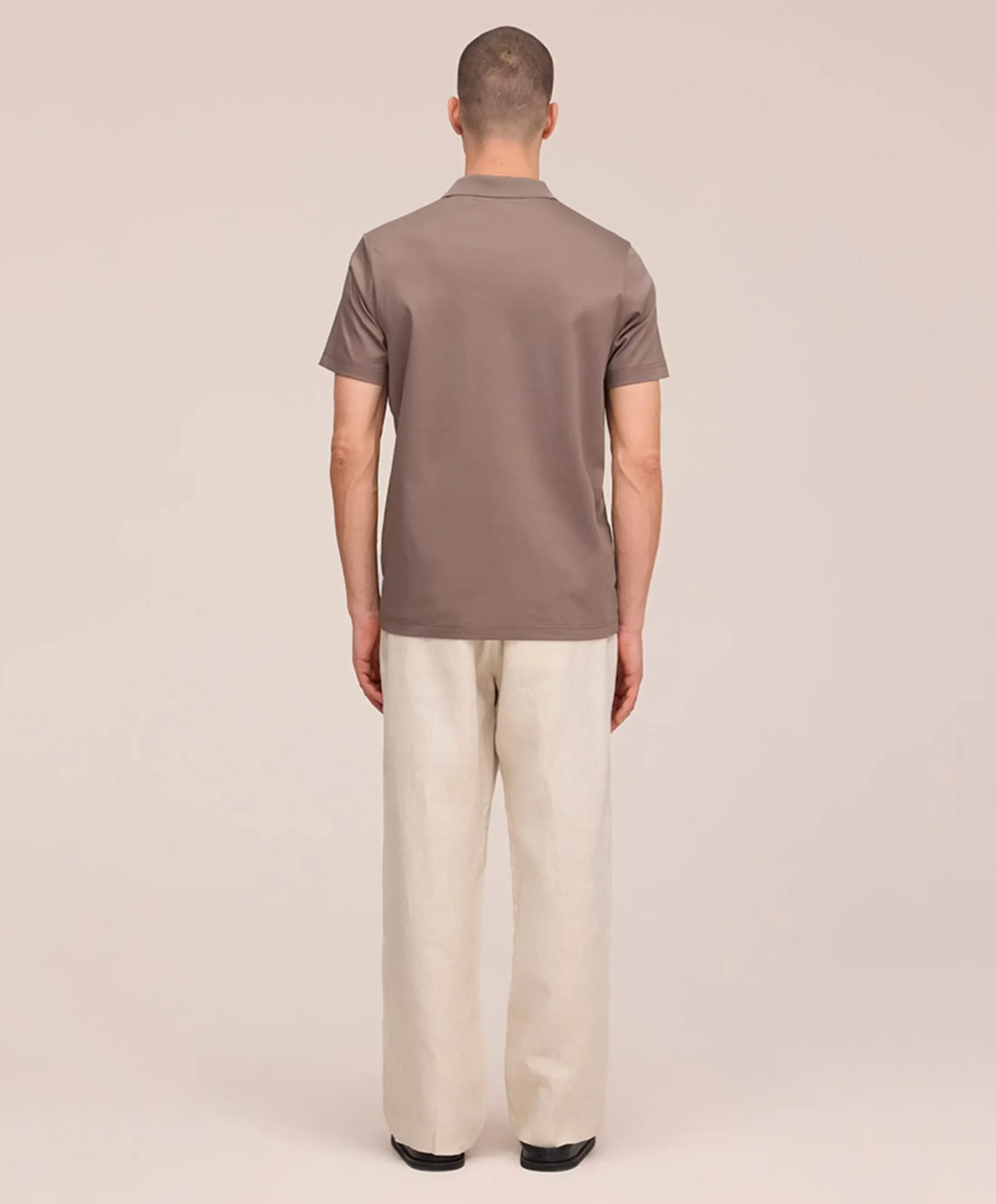 Heren polo bruin