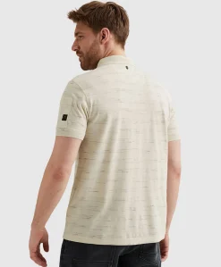 Heren polo ecru
