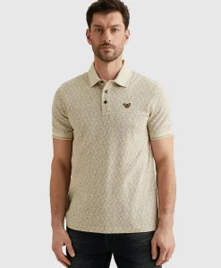 Heren polo ecru