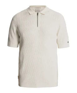 Heren polo ecru