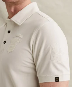 Heren polo ecru