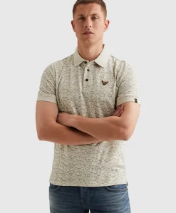 Heren polo ecru