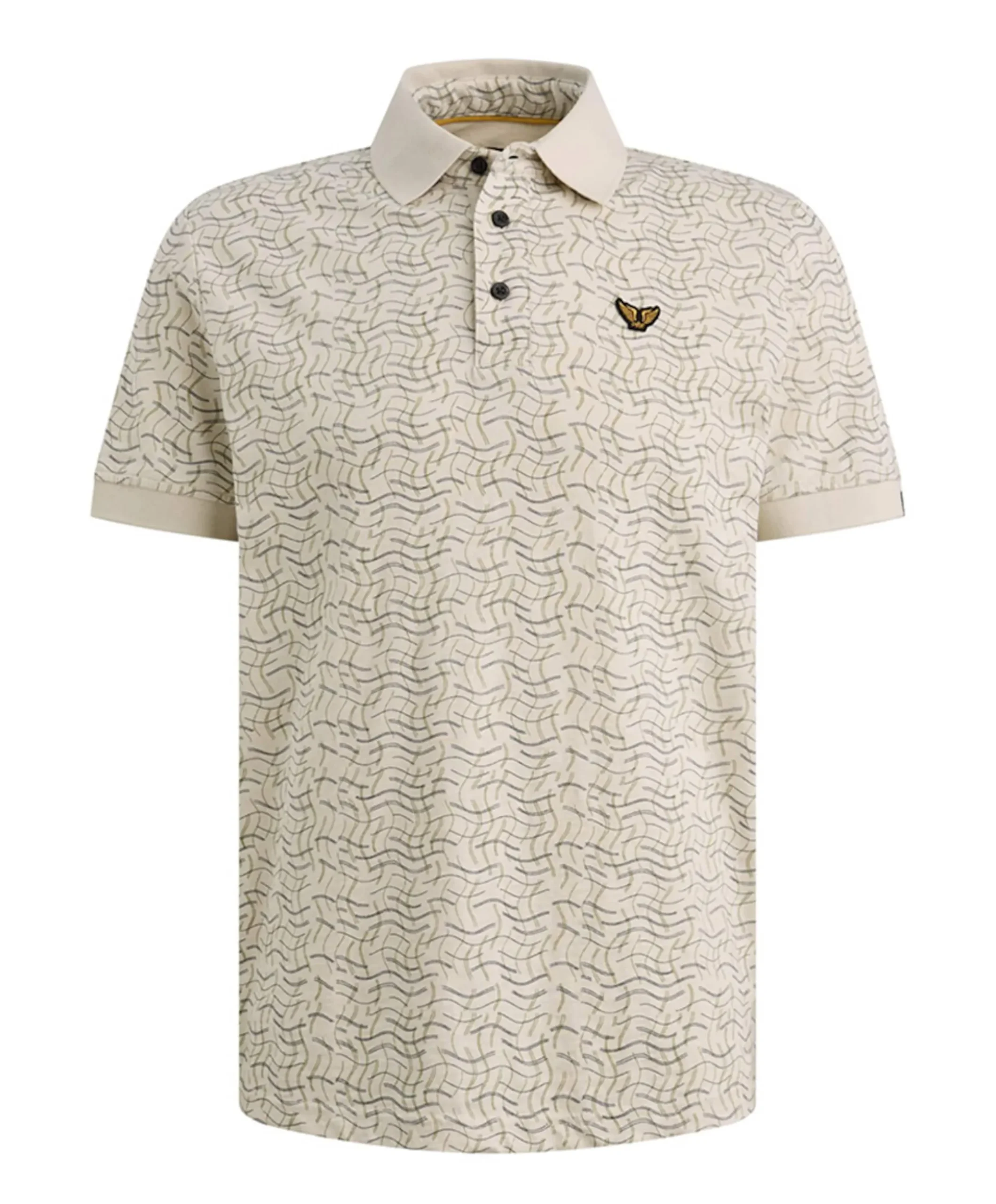 Heren polo ecru