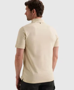 Heren polo ecru