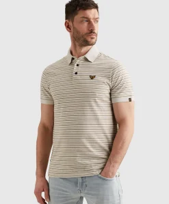 Heren polo ecru