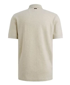 Heren polo ecru