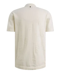 Heren polo ecru