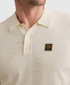 Heren polo ecru