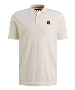 Heren polo ecru