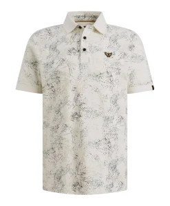 Heren polo ecru