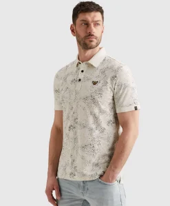 Heren polo ecru